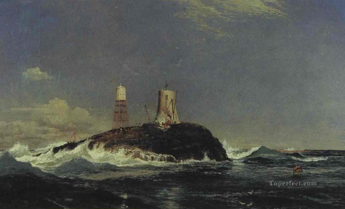 Dubh artach Dhu Heartach Lighthouse Samuel Bough beach Oil Paintings